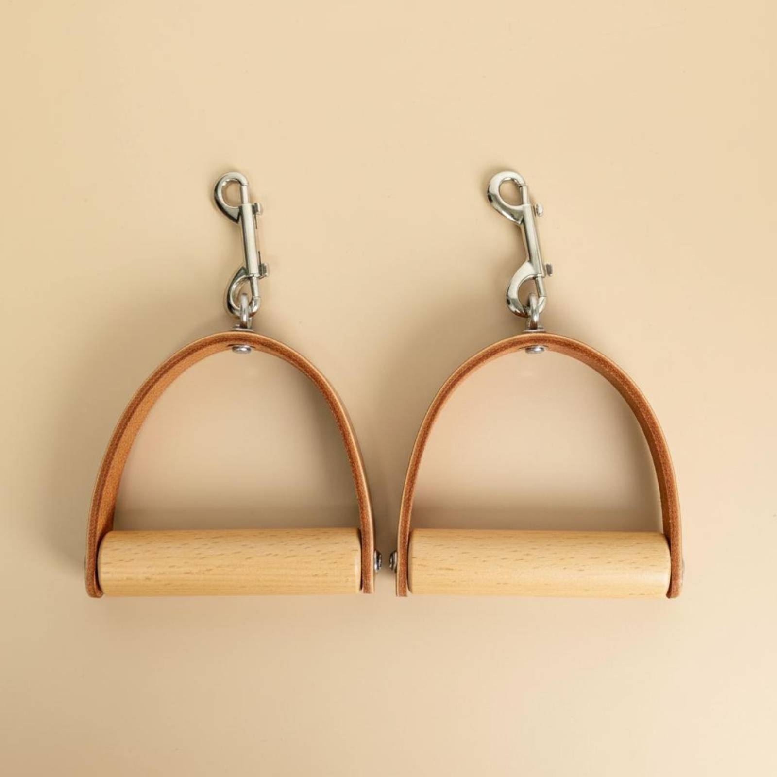 2 Pieces Leather Wood Handles  - огляд і ціна Pilates & Yoga Vida