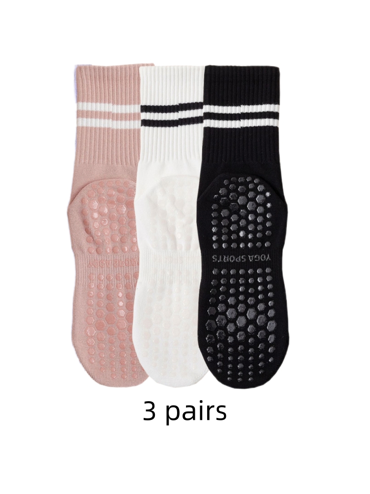 3 Pairs of Yoga Socks, Medium  - огляд і ціна Medias Para Pilates Y Yoga