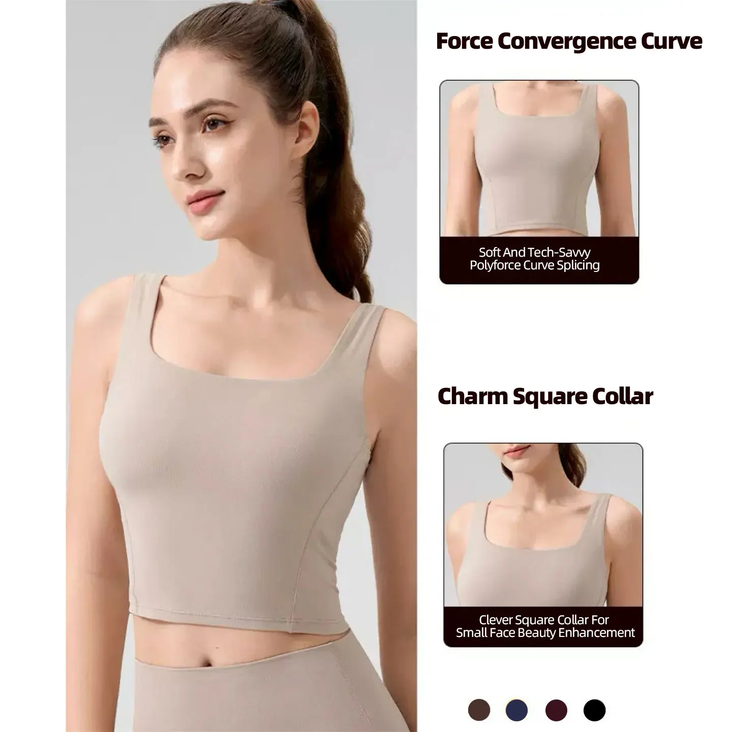 Women's Sports Yoga Vest Squar - огляд і ціна Pilates Yoga One